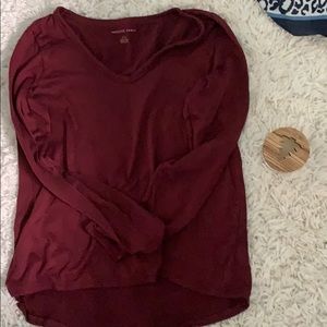 maroon long sleeve